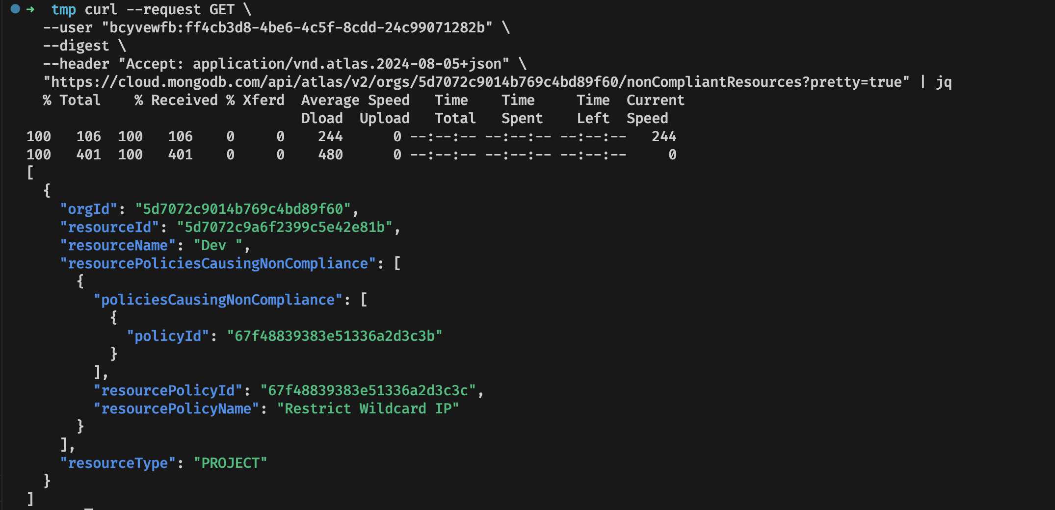 Execução do Terraform com Resource Policies